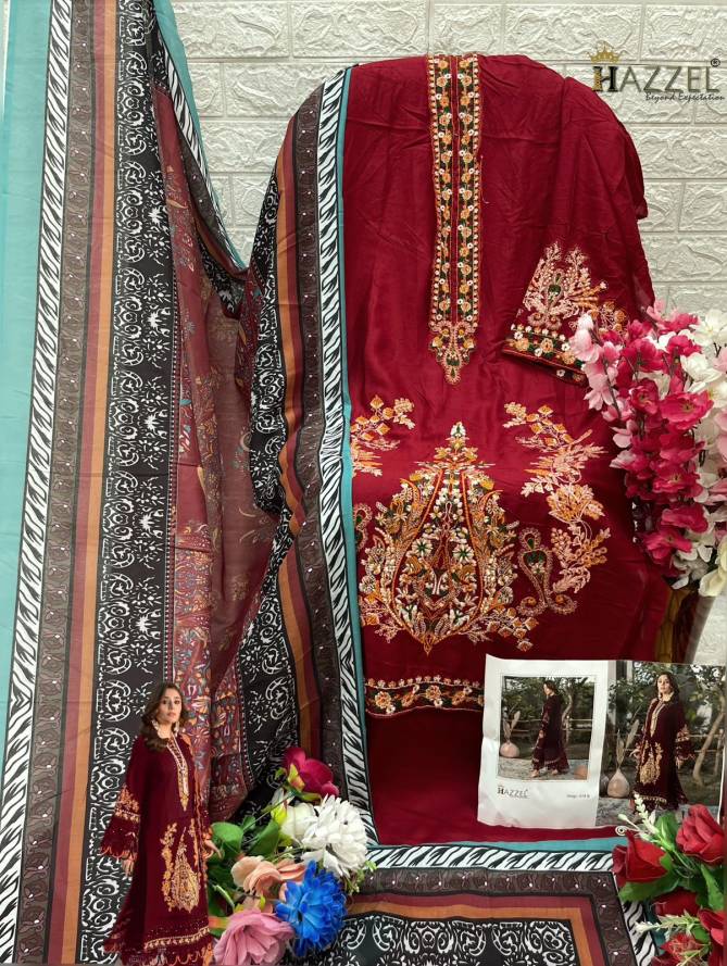 Hazzel 078 A To D Rayon With Cotton Pakistani Suits Wholesale Clothing Suppliers In India
